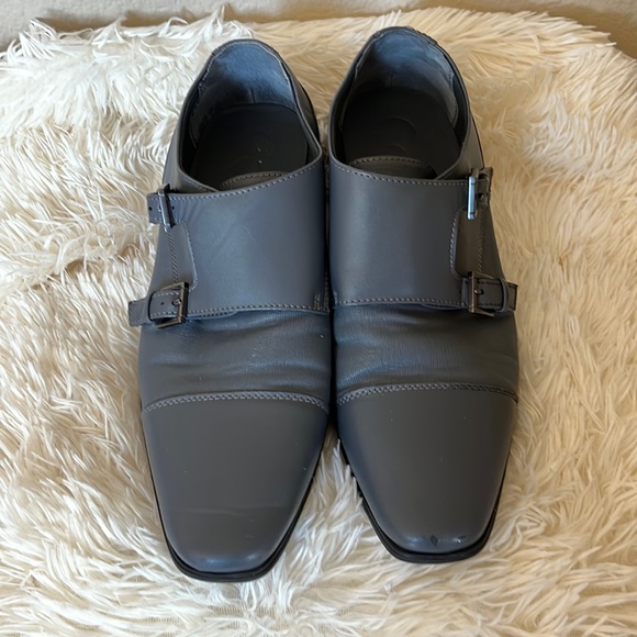 Calvin Klein Grey Cap Toe Monk  Strap Toe Shoes sz 10.5 - Picture 2 of 8